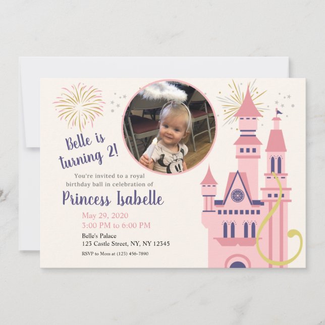 Rapunzel Photo Birthday Party Invitation (Front)