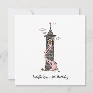 Rapunzel Princess Dark Skin Tone Party Invite