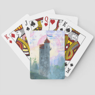 Rapunzel's Tower at Sunrise Playing Cards