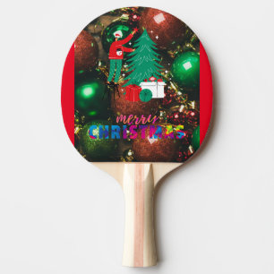 Raquete de ping-pong, traseira de Borracha Vermelh Ping Pong Paddle