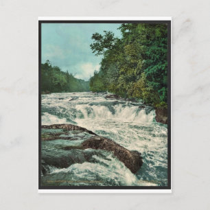 Raquette Falls, Adirondack Mountains rare Photochr Postcard