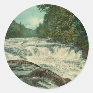 Raquette Falls on the Raquette River Classic Round Sticker