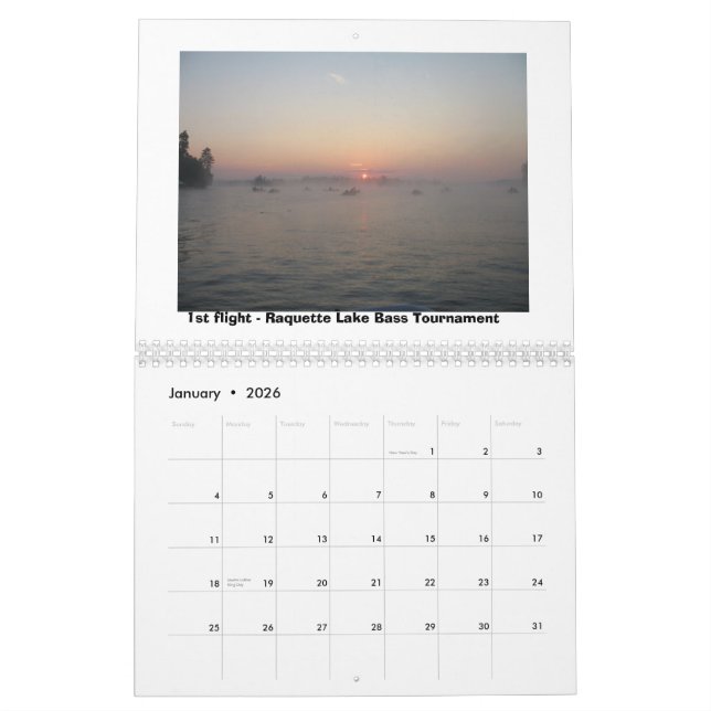 Raquette Lake Calendar 2012 (Jan 2026)