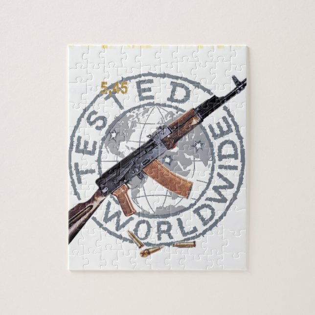 RARE AK-47 RUSSIAN ARMY KALASHNIKOV GUN MILITARY JIGSAW PUZZLE (Vertical)