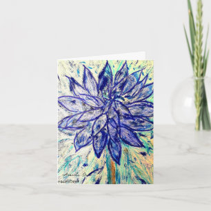 Rare Blue Dahlia Card
