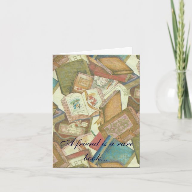 Rare Book Friendship note card (Front)