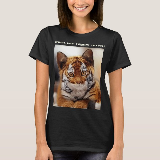 Rare Cat Breed the Toyger Kitten for Cat and Tiger T-Shirt (Front)