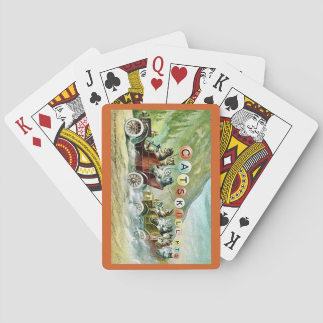 Rare Catskill Mountain Cats Playing Cards (Back)