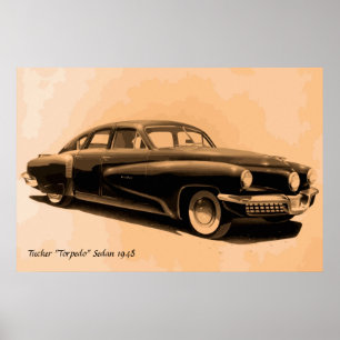 Rare classic car Tucker 1948 Poster