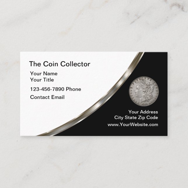 Rare Coin Dealer Numismatic  Business Card (Front)