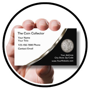 Rare Coin Dealer Numismatic  Business Card