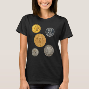 Rare Coins  1933 Gold Double Eagle  1974 Aluminium T-Shirt