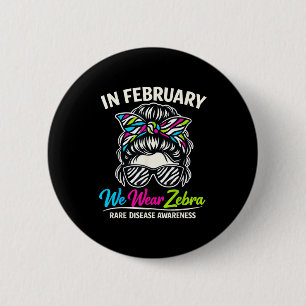 Rare disease awareness 6 cm round badge