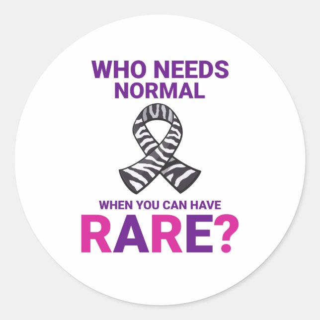 Rare Disease Awareness Celebrate Rareness Classic Round Sticker (Front)