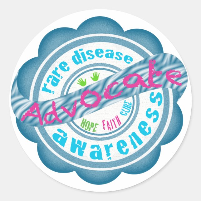 Rare Disease Awareness Classic Round Sticker (Front)
