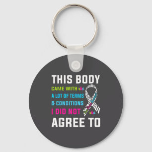Rare Disease Awareness Day Zebra Ribbon 2026 Warri Key Ring