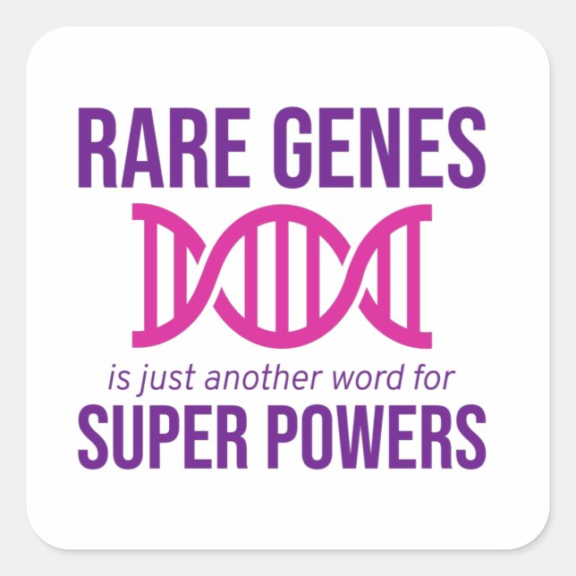 Rare Disease Awareness Day Zebra Ribbon Fighter  Square Sticker (Front)