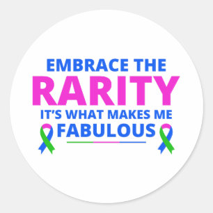 Rare Disease Awareness Fabulous Rarity Classic Round Sticker