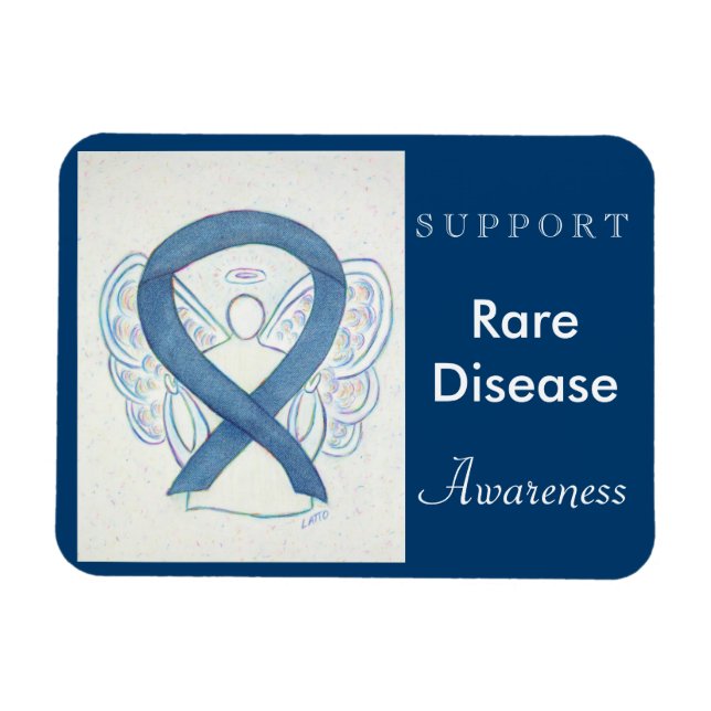 Rare Disease Awareness Ribbon Angel Custom Magnet (Horizontal)