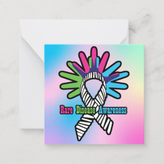 Rare Disease Awareness Ribbon & Hand Card