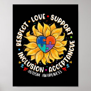 Rare Disease Awareness Shirt Autism Mum Dad Poster