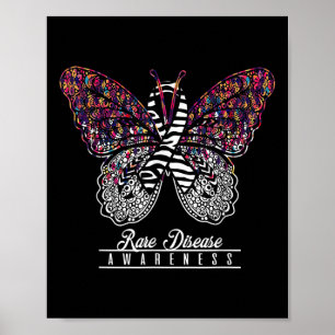 Rare Disease Awareness Shirt Butterfly Lovers Gift Poster