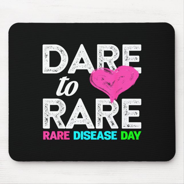 Rare Disease Awareness Shirt - Dare To Rare Diseas Mouse Mat (Front)