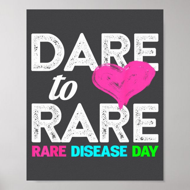 Rare Disease Awareness Shirt - Dare To Rare Diseas Poster (Front)