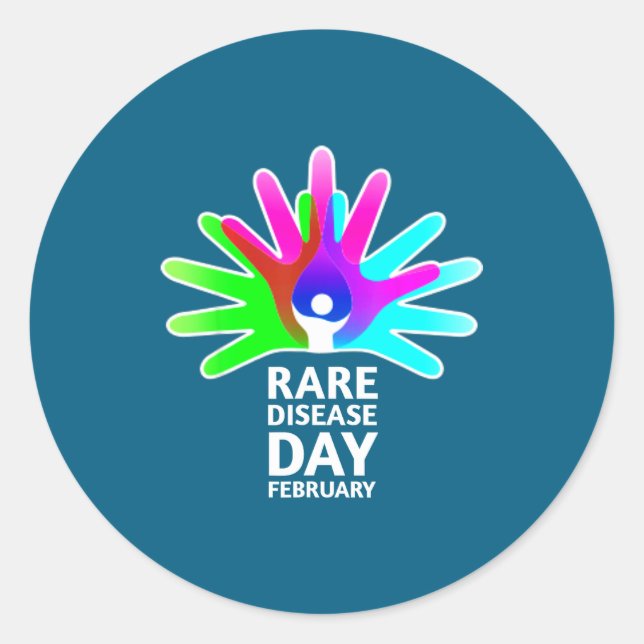 Rare Disease Awareness Shirt - Rare Diseases Day 2 Classic Round Sticker (Front)