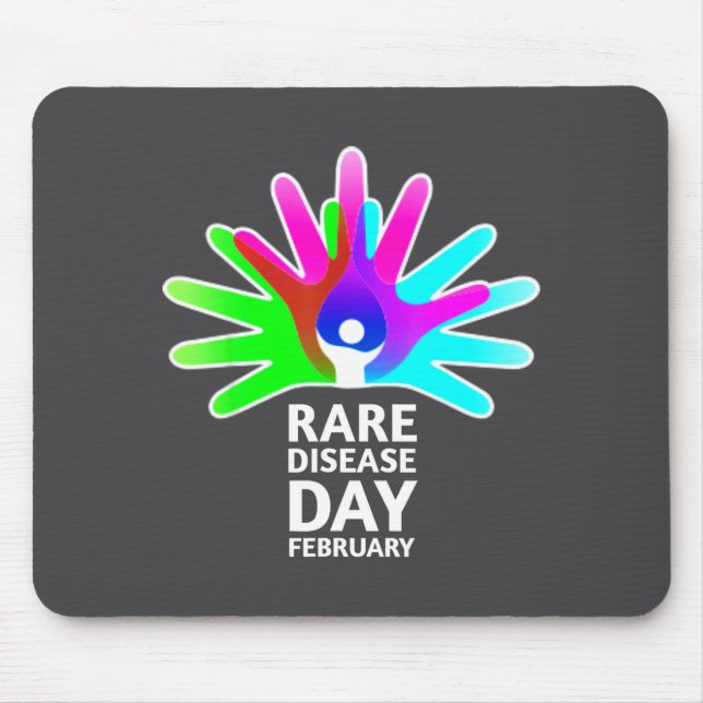 Rare Disease Awareness Shirt - Rare Diseases Day 2 Mouse Mat (Front)