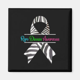 Rare Disease Awareness Shirt - Zebra Rare Disease Magnet