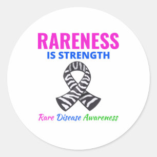 Rare Disease Awareness Strength in Rareness Classic Round Sticker