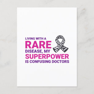 Rare Disease Awareness Superpower Doctor Confusion Postcard