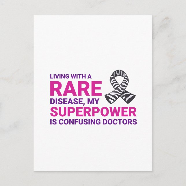 Rare Disease Awareness Superpower Doctor Confusion Postcard (Front)