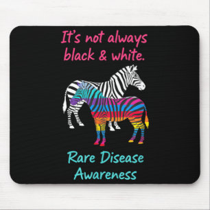 Rare Disease Awareness Zebra Its Not Black White Mouse Mat