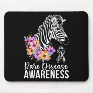 Rare Disease Awareness Zebra Rare Disease Warrior Mouse Mat