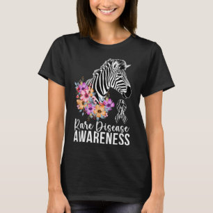 Rare Disease Awareness Zebra Rare Disease Warrior T-Shirt