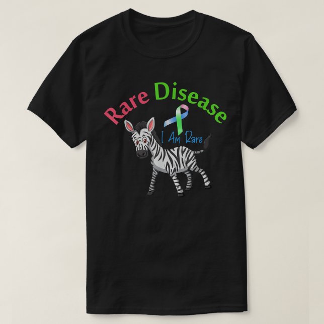 Rare Disease Day 2022 Kids Rare Disease Day Zebra  T-Shirt (Design Front)