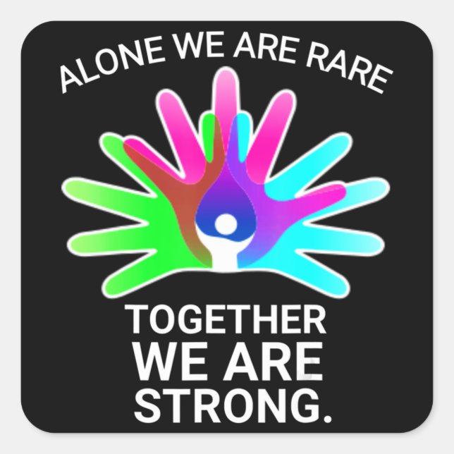 Rare Disease Day 2022 - Rare Disease Awareness T-S Square Sticker (Front)
