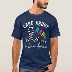Rare Disease Day 2024 zebra Care About Rare Gift T-Shirt