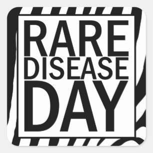 Rare Disease Day sticker sheet (zebra print)