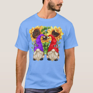 Rare Disease Gnomes With Cute Sunflower Pattern Ra T-Shirt