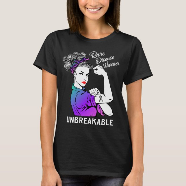 Rare Disease Warrior Unbreakable T-Shirt (Front)