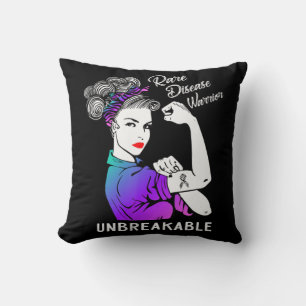 Rare Disease Warrior Unbreakable T-Shirt Awareness Cushion