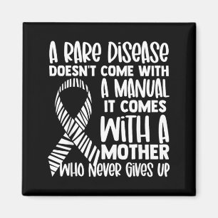 Rare Diseases Awareness Zebra Ribbon Mother Gives Magnet