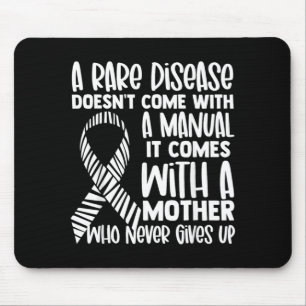 Rare Diseases Awareness Zebra Ribbon Mother Gives Mouse Mat