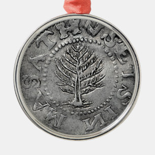 Rare Early American Coin Metal Tree Decoration