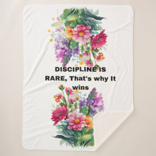 Rare Floral Quote Art Sherpa Blanket