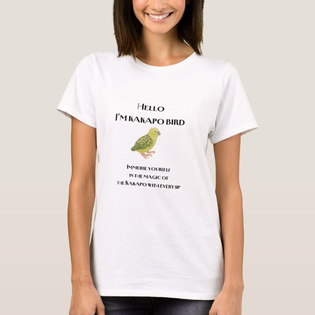 Rare kakapo Bird T-Shirt (Front)