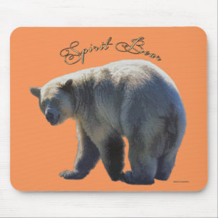 Rare Kermode Bear Wildlife Art Design Mouse Mat